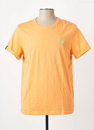 T-shirt broderie manches courtes orange clair U.S. POLO ASSN homme