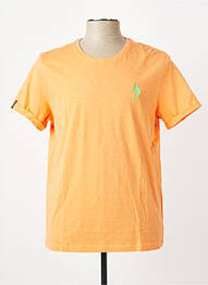 T-shirt broderie manches courtes orange clair U.S. POLO ASSN homme