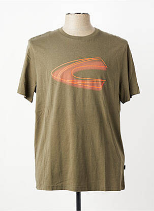 T-shirt coupe cintrée manches courtes vert CAMEL ACTIVE homme