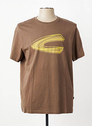 T-shirt coupe cintrée manches courtes marron CAMEL ACTIVE homme