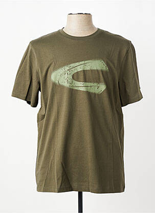 T-shirt coupe cintrée manches courtes vert CAMEL ACTIVE homme