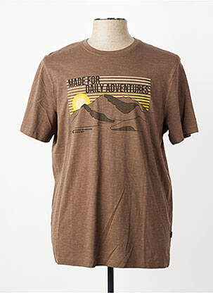 T-shirt coupe cintrée manches courtes marron CAMEL ACTIVE homme