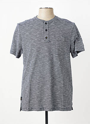 T-shirt tissage chiné manches courtes bleu CAMEL ACTIVE homme