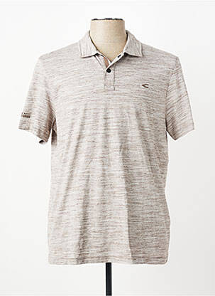 Polo tissage chiné manches courtes marron CAMEL ACTIVE homme