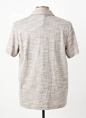 Polo tissage chiné manches courtes marron CAMEL ACTIVE homme