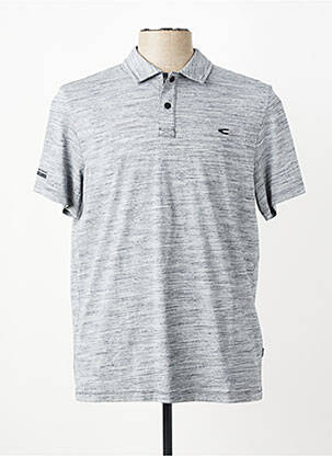 Polo tissage chiné manches courtes bleu CAMEL ACTIVE homme