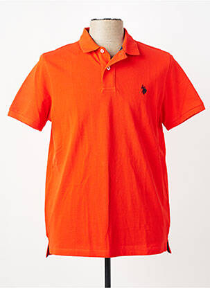 Polo stretch manches courtes orange U.S. POLO ASSN homme
