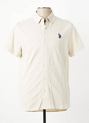Polo stretch manches courtes beige U.S. POLO ASSN homme