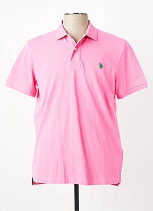 Polo stretch manches courtes rose U.S. POLO ASSN homme