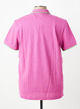 Polo tissage chiné manches courtes rose U.S. POLO ASSN homme