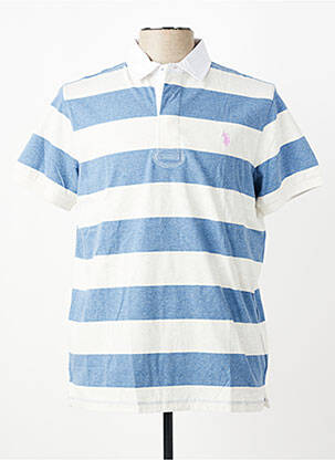 Polo tissage jersey manches courtes bleu U.S. POLO ASSN homme