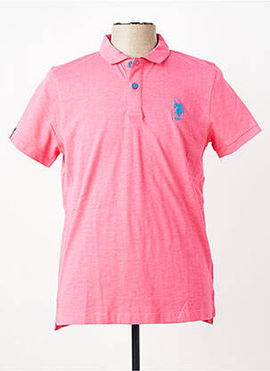 Polo tissage jersey manches courtes rose U.S. POLO ASSN homme