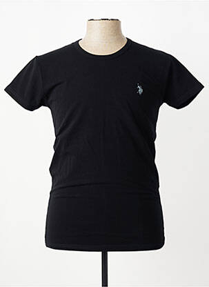 T-shirt broderie manches courtes noir U.S. POLO ASSN homme
