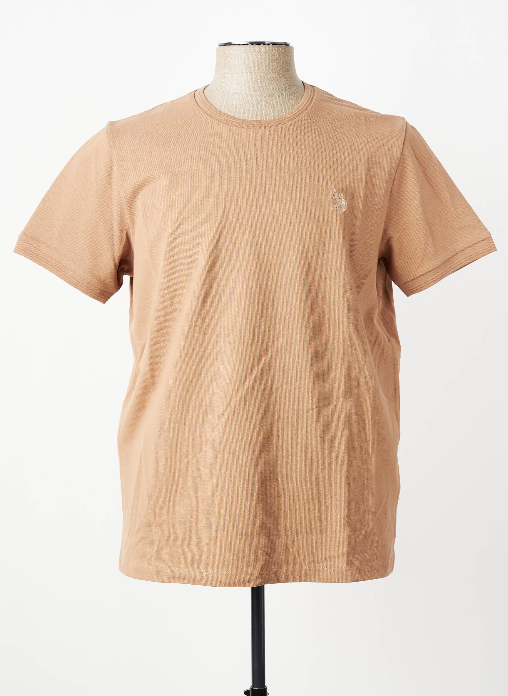 T-shirt broderie manches courtes marron U.S. POLO ASSN homme