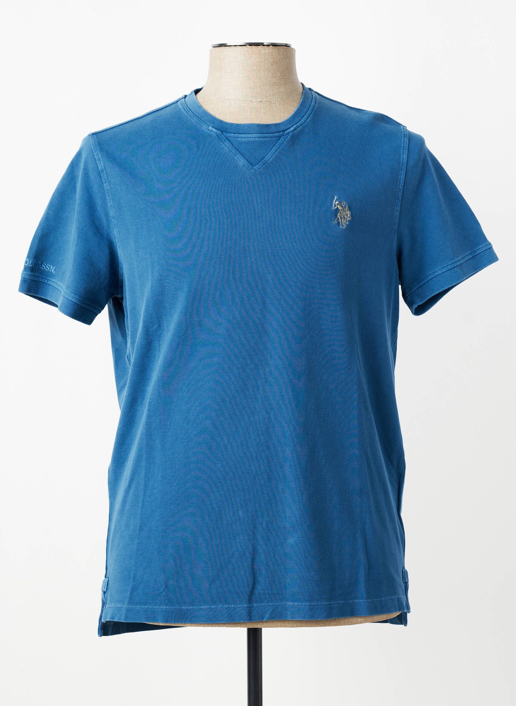 T-shirt broderie manches courtes bleu U.S. POLO ASSN homme
