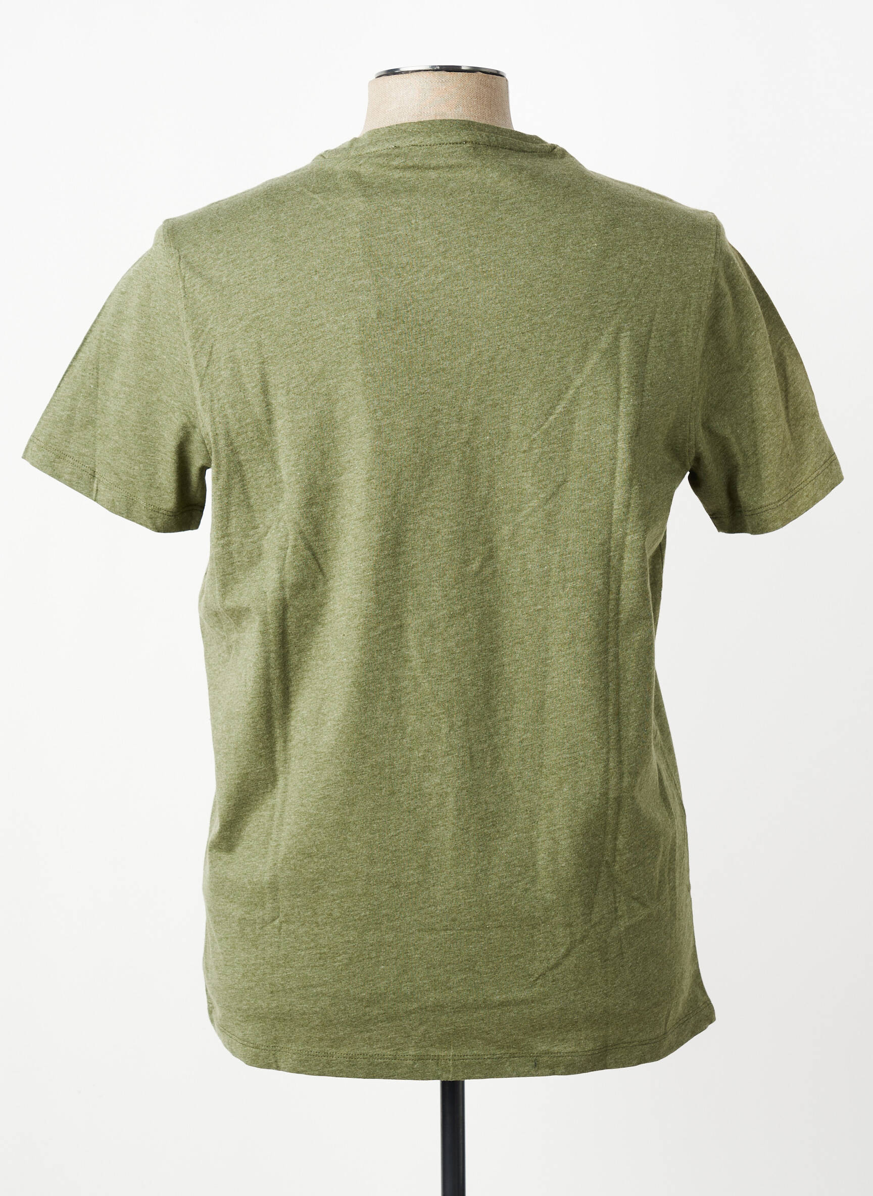 T-shirt tissage chiné manches courtes vert U.S. POLO ASSN homme