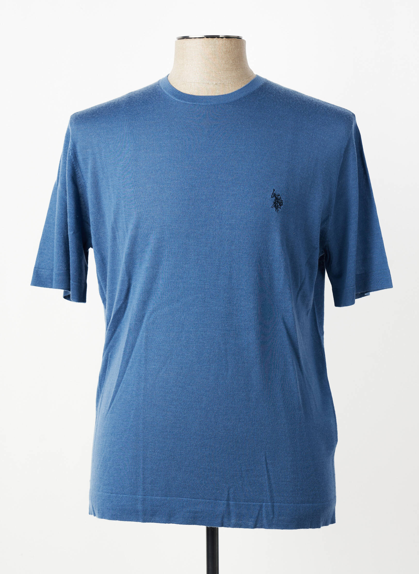 T-shirt broderie manches courtes bleu U.S. POLO ASSN homme
