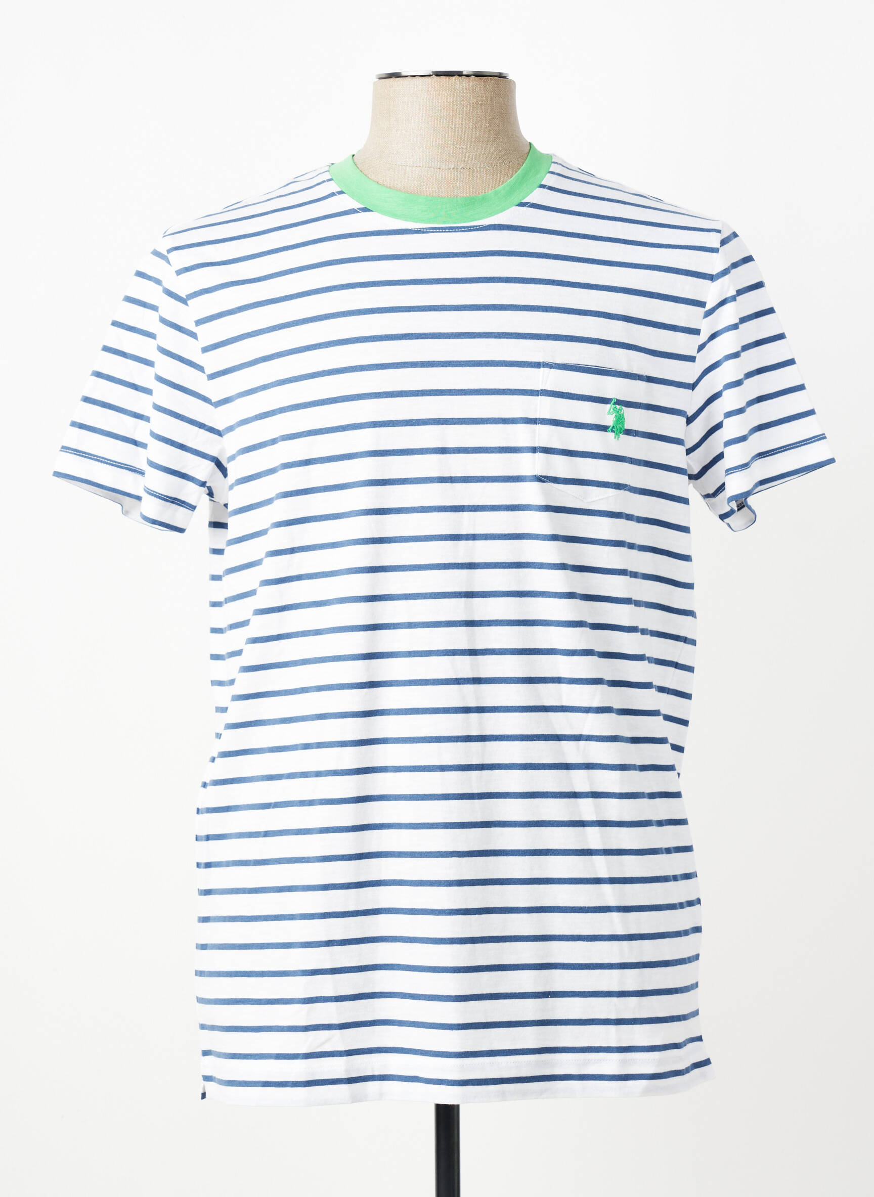 T-shirt coupe cintrée manches courtes bleu U.S. POLO ASSN homme