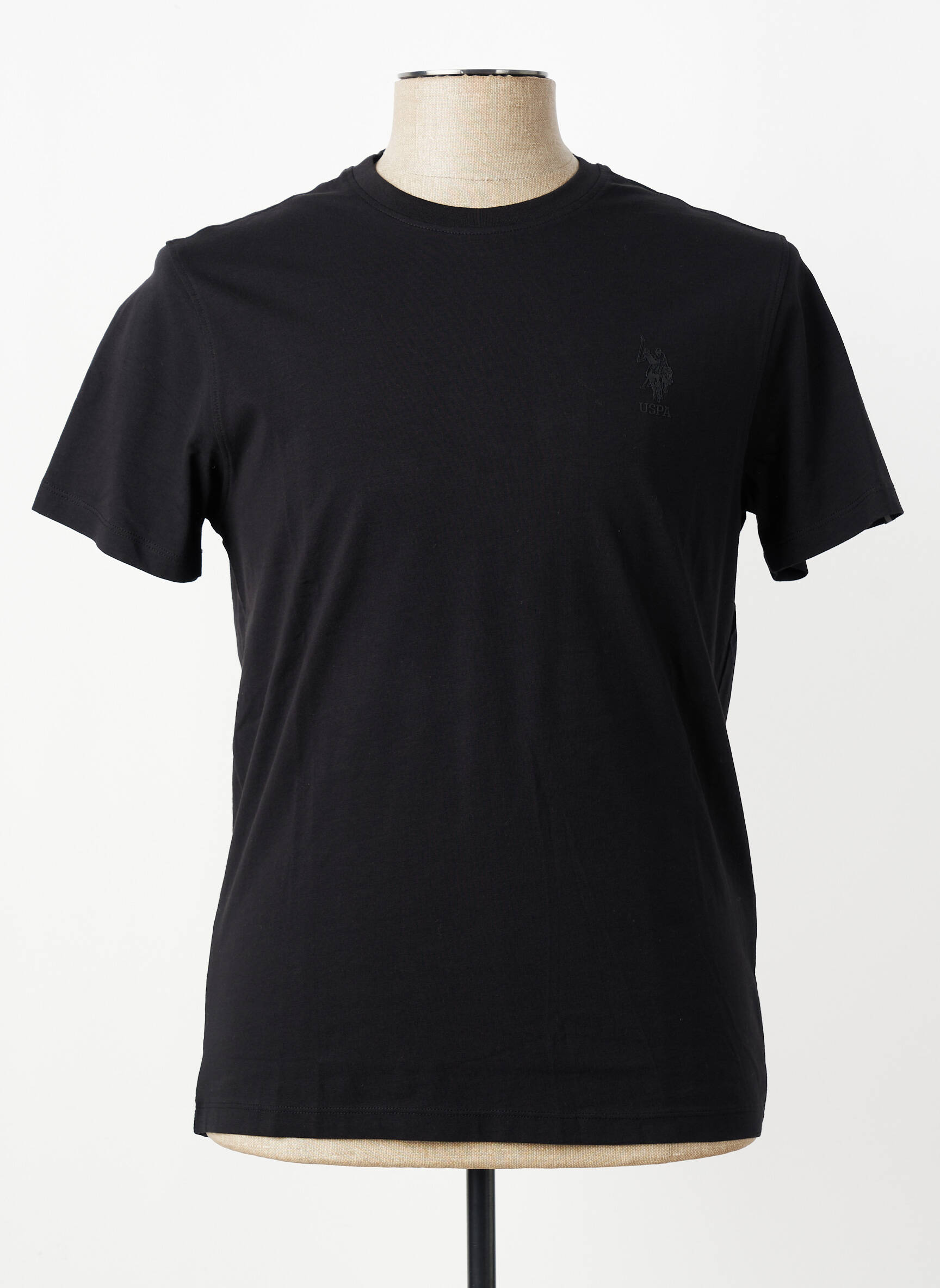 T-shirt broderie manches courtes noir U.S. POLO ASSN homme