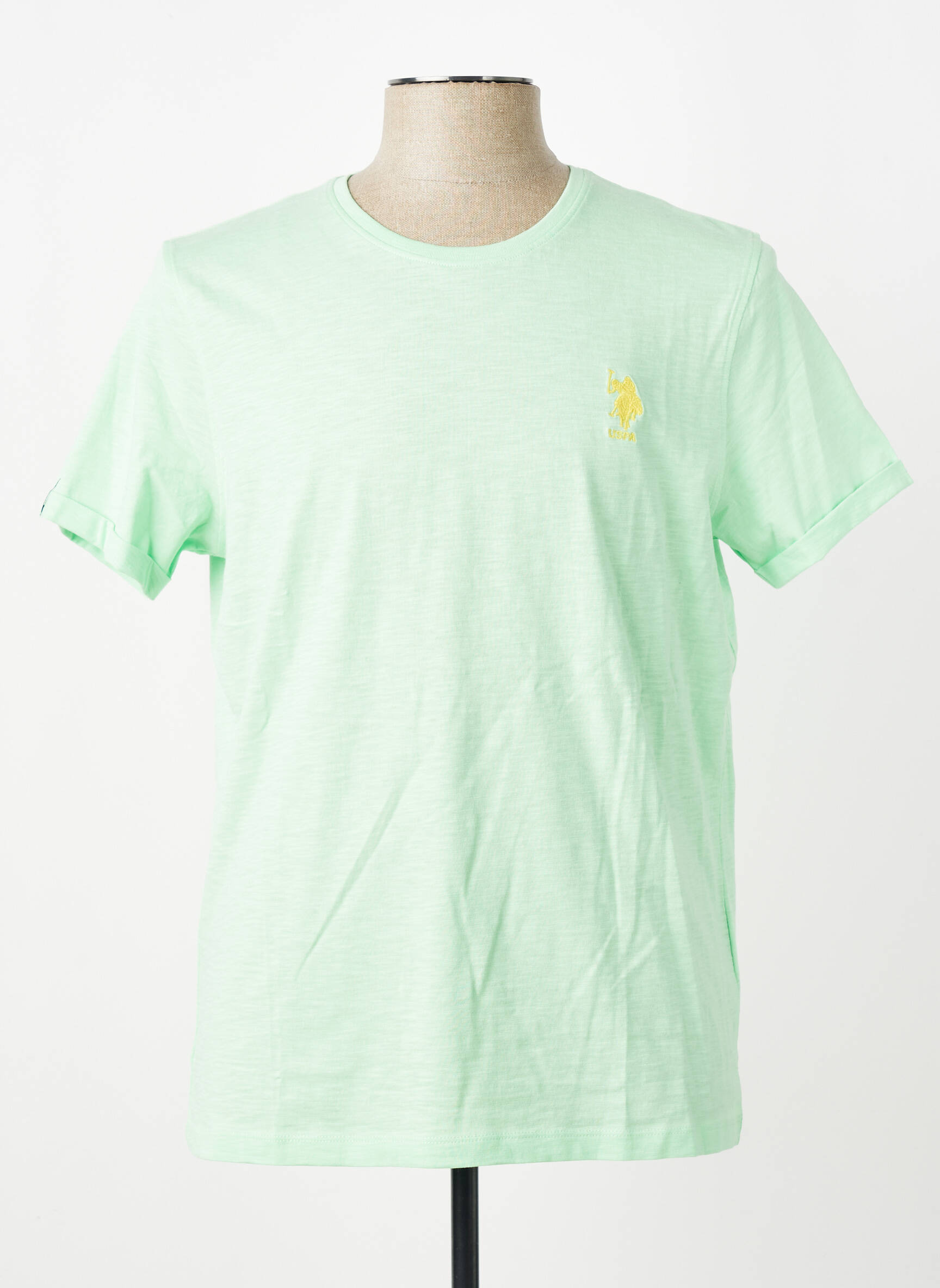T-shirt broderie manches courtes vert U.S. POLO ASSN homme