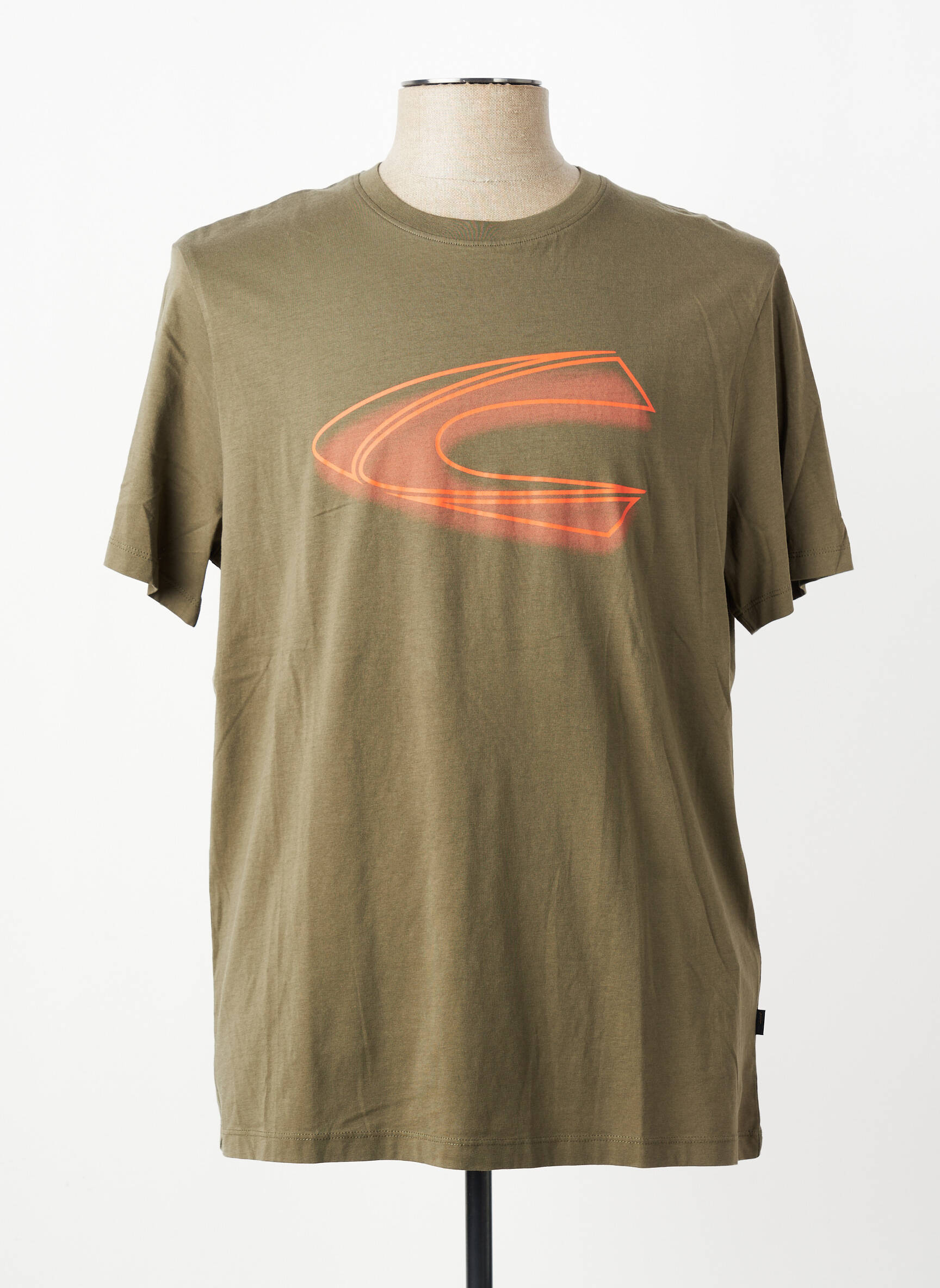 T-shirt coupe cintrée manches courtes vert CAMEL ACTIVE homme