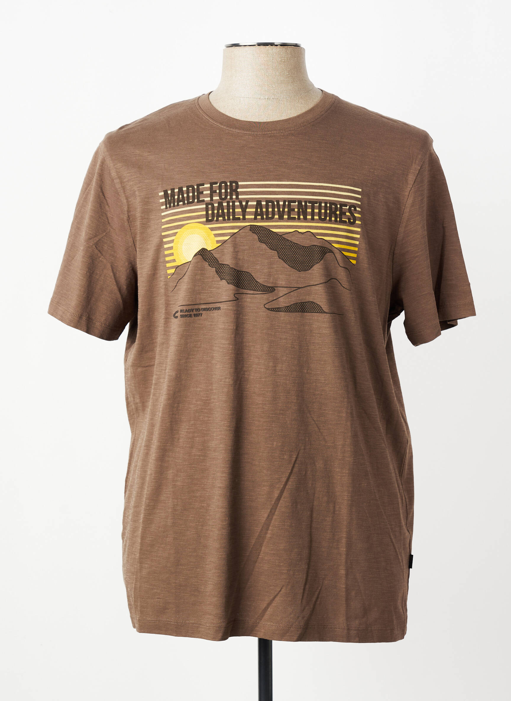 T-shirt coupe cintrée manches courtes marron CAMEL ACTIVE homme