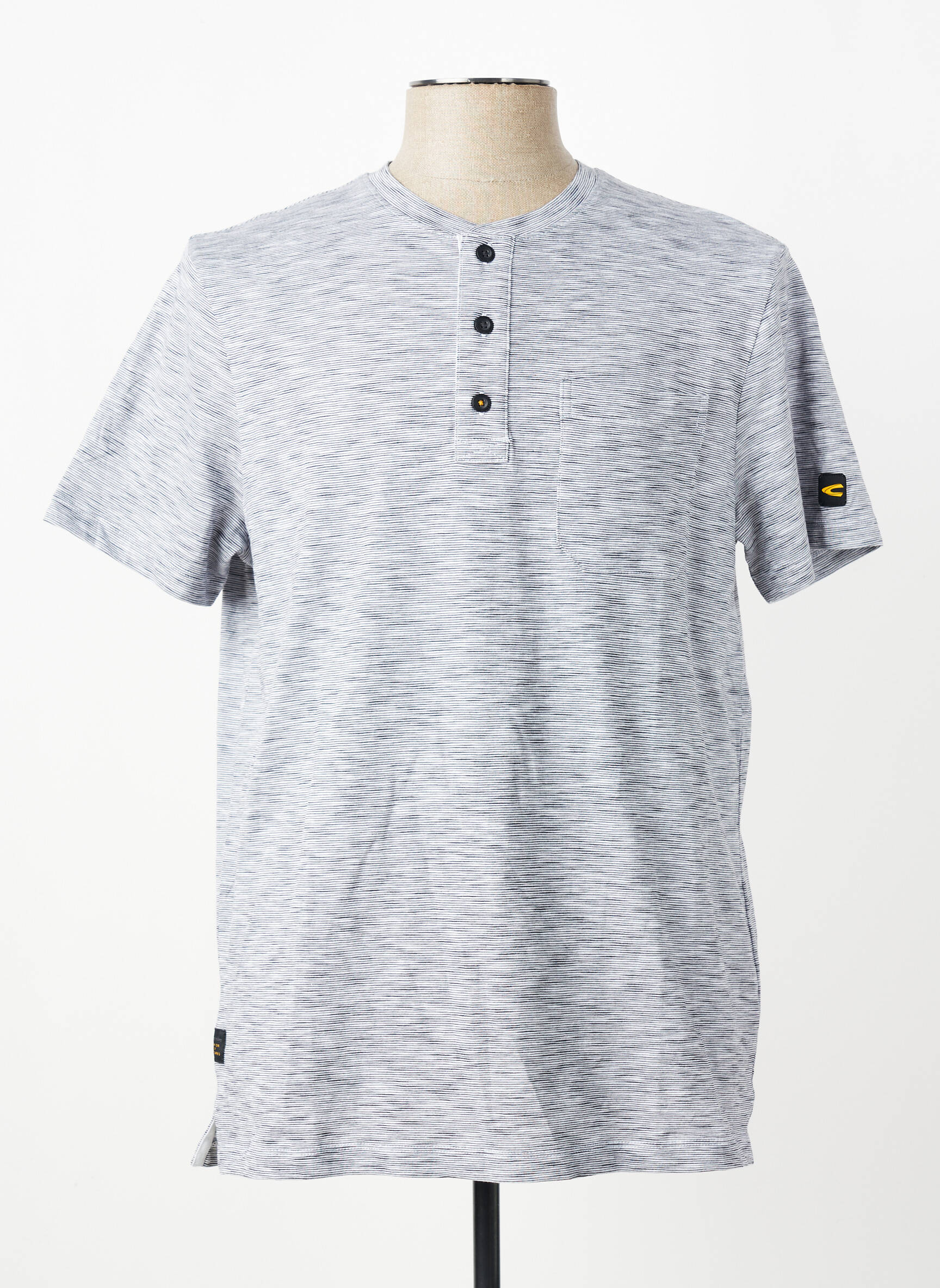 T-shirt tissage chiné manches courtes noir CAMEL ACTIVE homme