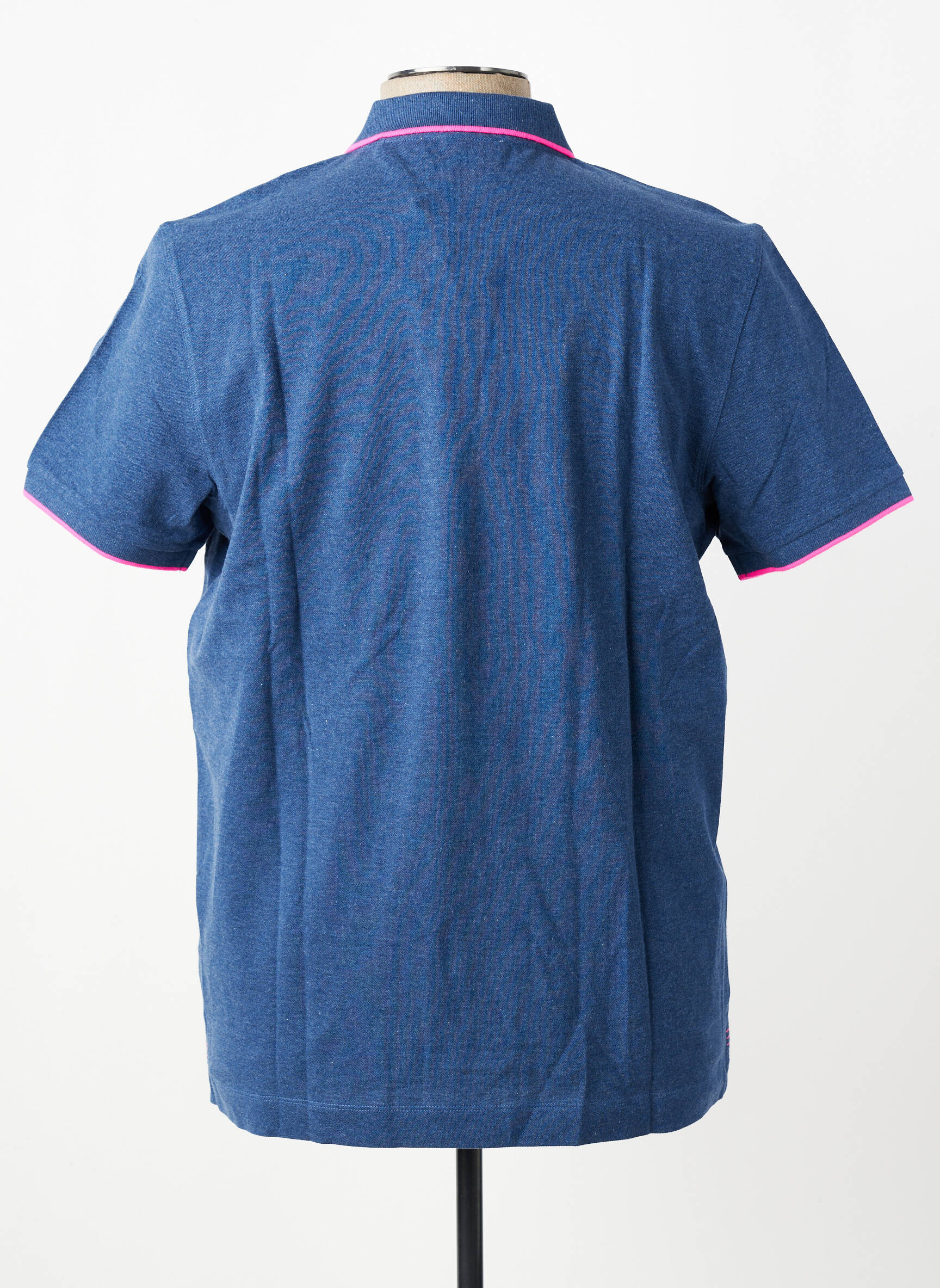 Polo tissage chiné manches courtes bleu U.S. POLO ASSN homme