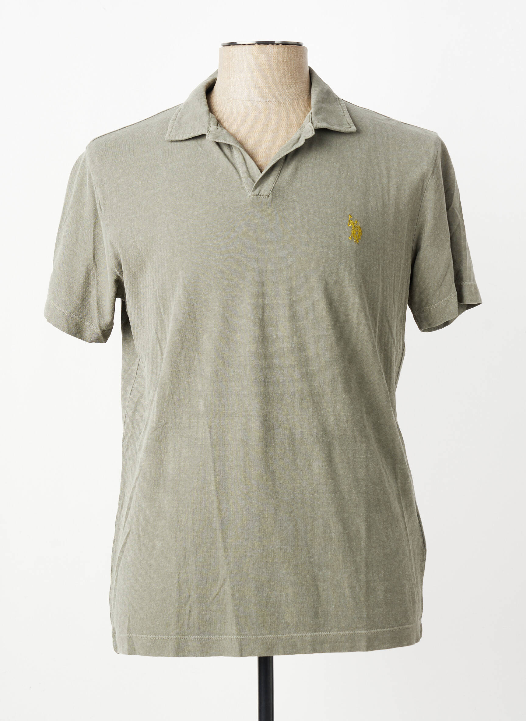 Polo tissage jersey manches courtes vert U.S. POLO ASSN homme