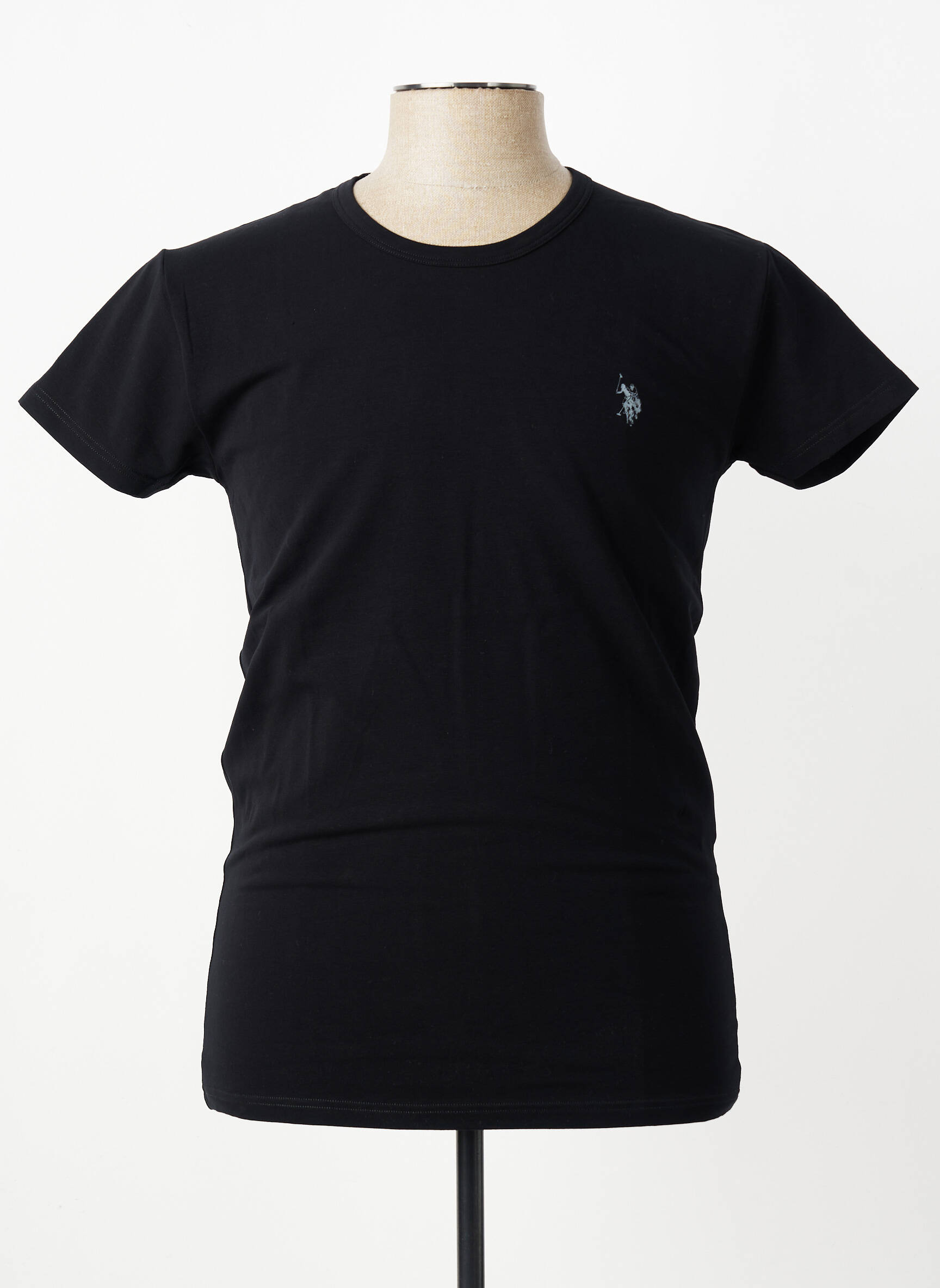 T-shirt broderie manches courtes noir U.S. POLO ASSN homme