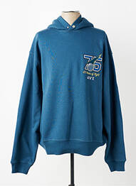 Sweat-shirt à capuche broderie manches longues bleu AVIREX homme