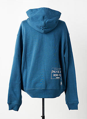 Sweat-shirt à capuche broderie manches longues bleu AVIREX homme