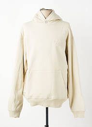 Sweat-shirt à capuche broderie manches longues beige AVIREX homme