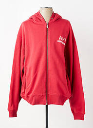 Veste casual coupe droite rouge AVIREX homme