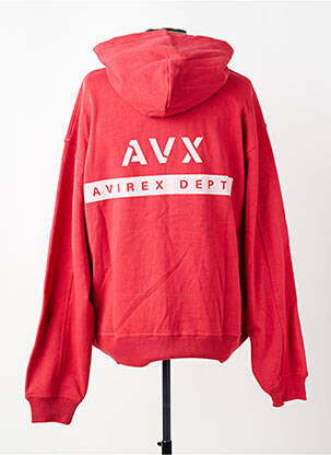 Veste casual coupe droite rouge AVIREX homme