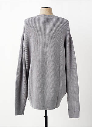 Pull col rond manches longues gris AVIREX homme