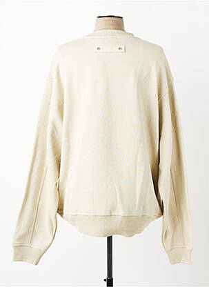 Sweat-shirt broderie manches longues beige AVIREX homme