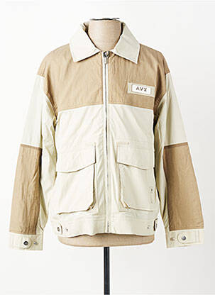 Veste casual coupe droite beige AVIREX homme