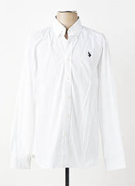 Chemise manches longues coupe droite blanc U.S. POLO ASSN homme