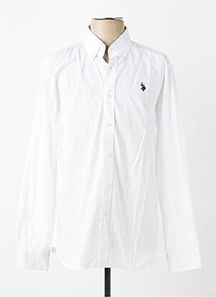 Chemise manches longues coupe droite blanc U.S. POLO ASSN homme