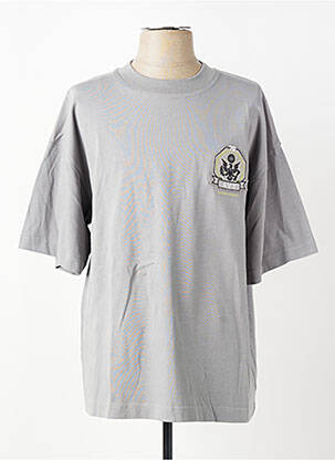 T-shirt broderie manches courtes gris AVIREX homme