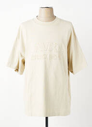 T-shirt broderie manches courtes beige AVIREX homme
