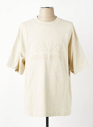 T-shirt broderie manches courtes beige AVIREX homme