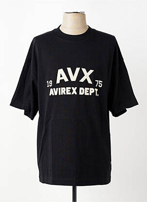 T-shirt broderie manches courtes noir AVIREX homme