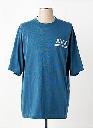 T-shirt coupe droite manches courtes bleu AVIREX homme