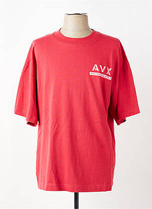 T-shirt coupe droite manches courtes rouge AVIREX homme