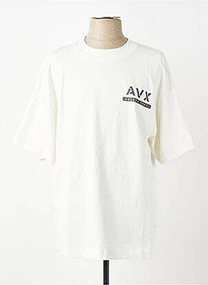 T-shirt coupe droite manches courtes blanc AVIREX homme