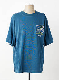 T-shirt broderie manches courtes bleu AVIREX homme