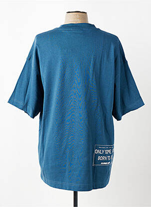 T-shirt broderie manches courtes bleu AVIREX homme