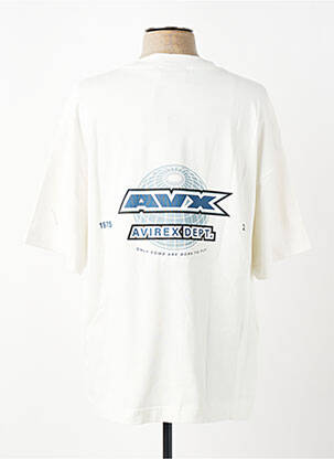 T-shirt coupe droite manches courtes blanc AVIREX homme